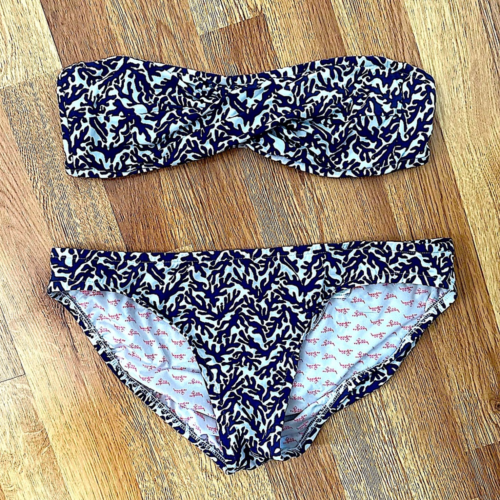 Lilly Pulitzer Bikini white & navy Sz S/M